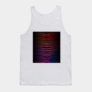 Colorful twisted waves, curved lines Tank Top